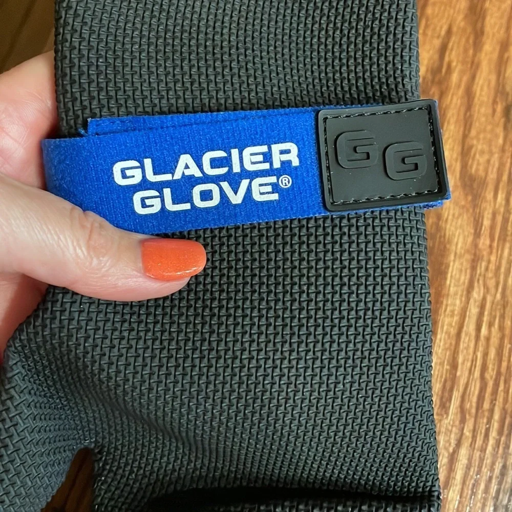 Glacier KENAI gloves women’s waterproof rubber textured black blue size Small